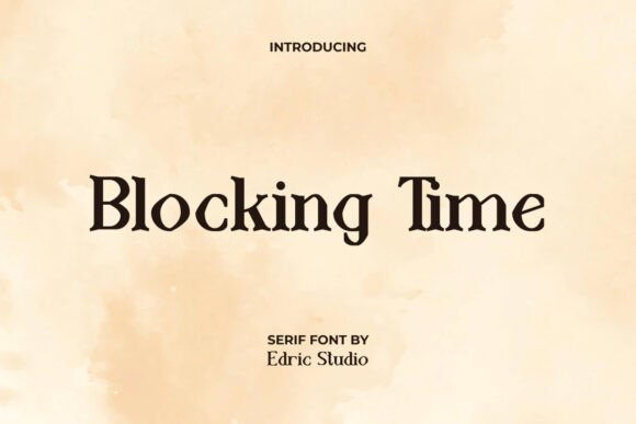 Blocking Time Font for Web Design
