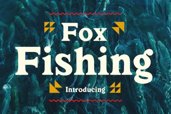 Fox Fishing Font for Editorial Design