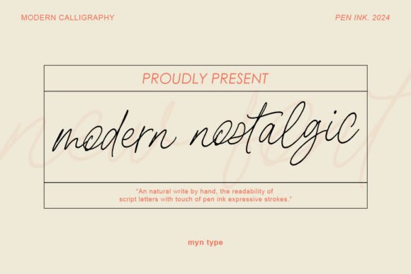 Modern Nostalgic Font
