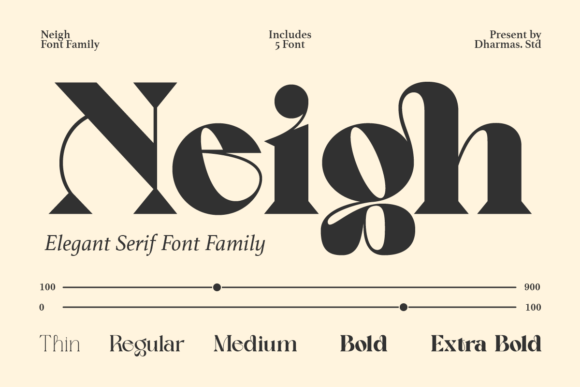 Neigh – A Stylish Serif Font for Makers