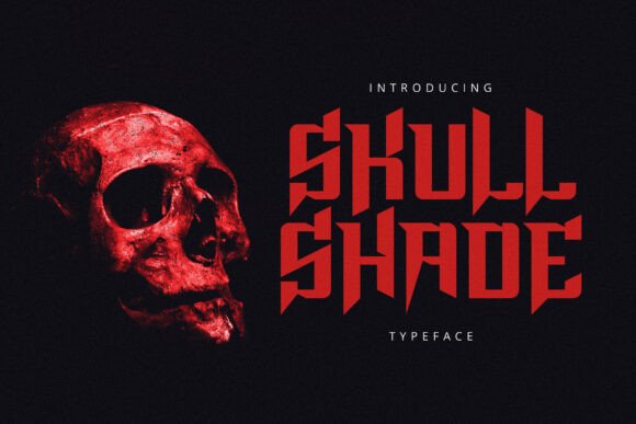 Skull Shade Typeface: A Bold Blackletter for Edgy Brand Identities